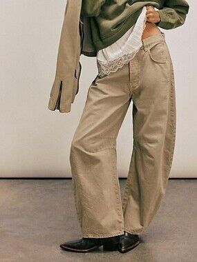 Free People Barrel Leg Jeans